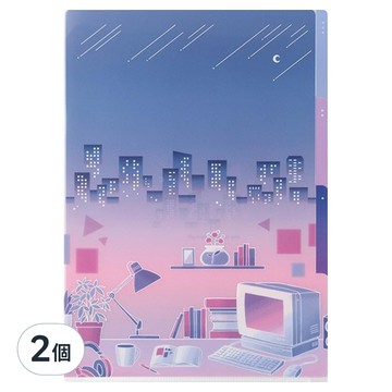 日本 MIDORI 3層資料夾 A4  城市  2個