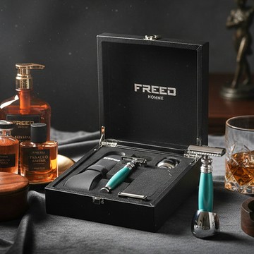 【FREED】兩周年紀念款 尊爵四件組雙刃刮鬍刀禮盒 客製化 刻字 送禮 生日 男生 男性 聖誕節 客製化刻字