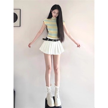 夏日多巴胺女孩穿搭小個子一整套別致甜辣高級感連衣裙子兩件套裝