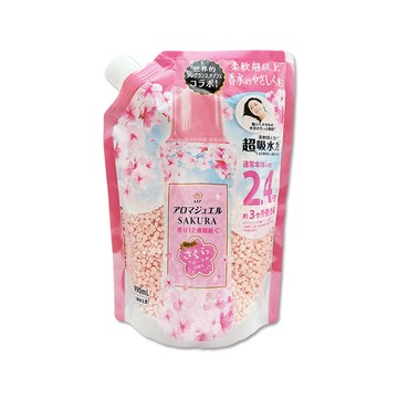 P&G (2袋超值組)日本期間限定Lenor芳香寶石系列香香豆補充包-櫻花香990ml/粉袋(超吸水力洗衣香氛豆)