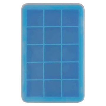 bargogo 巴果果 15格矽膠製冰盒 (含蓋)  藍色 + 透明色  18.4 x 11.4 x 3.5cm  1個