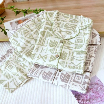 情侶純棉睡衣男士女春夏薄長袖睡衣家居服秋冬套裝薄款寬鬆可外穿