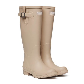 韓國 ROCKFISH NEW ORIGINAL RAIN BOOTS LONG 女款 經典霧面長筒雨靴 米色BEIGE