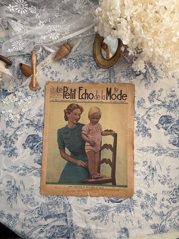 30736-法國古董1937年時尚雜誌Le Petit Echo de la Mode