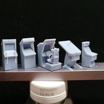 【台灣出貨】✨免運 微縮模型 微縮兵人 1/64微縮小人 場景道具 遊戲機 電玩街機 小比例車模沙盤擺件白模