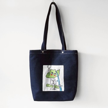 Plus 1 x CHI 沙田 Shatin 丹寧牛仔 CUBE 帆布袋