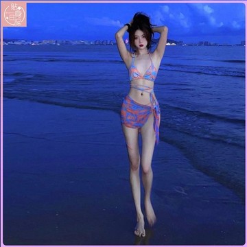 ✨貼身爆款✨超美三件套(帶圍裙)比基尼 泳衣 日韓風泳衣 性感比基尼 吊帶泳衣 溫泉沙灘度假泳衣ins拍照超出片WS09