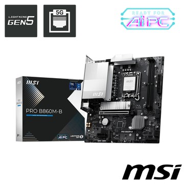 【MSI 微星】PRO B860M-B 主機板
