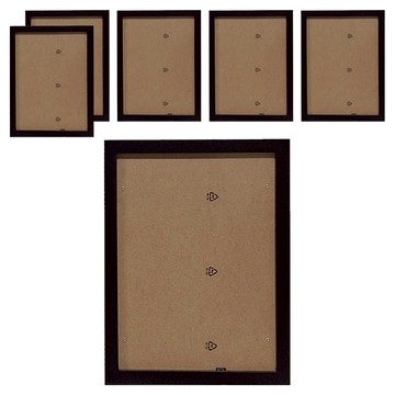 iINDOORS 北歐簡約實木相框 Set 6  黑色  40 x 30 x 10cm  6件