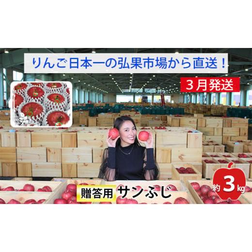 ふるさと納税 青森県 弘前市 贈答用 サンふじ 約3kg