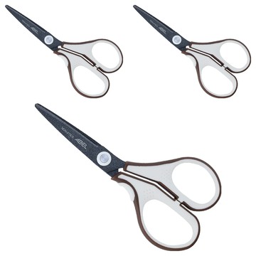 ABEL 力大牌 3D魔利剪 氟素防沾黏剪刀 60054 5吋  白色  3支