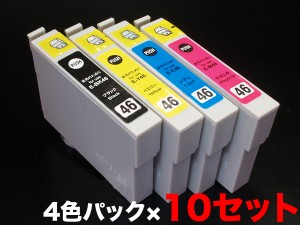 IC4CL46 エプソン用 IC46 互換インクカートリッジ 4色×10セット