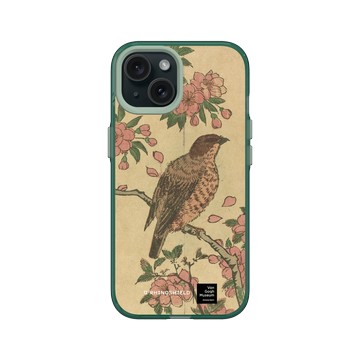iPhone 15 Clear 憂墨綠 - Van Gogh Museum - 櫻花樹上的伯勞鳥
