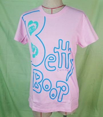 【震撼精品百貨】Betty Boop_貝蒂~圓領T_英文字母_粉