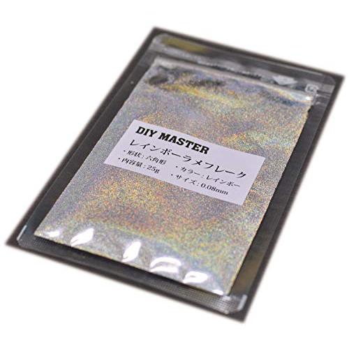 DIY MASTER レインボー ラメ フレーク 0.08mm 25g