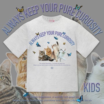 貓貓抓蝴蝶短TEE