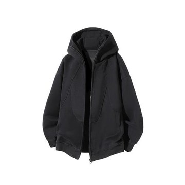 唐獅集團DESSO美式寬松連帽衛衣男秋季復古潮流舒適開衫休閑外套