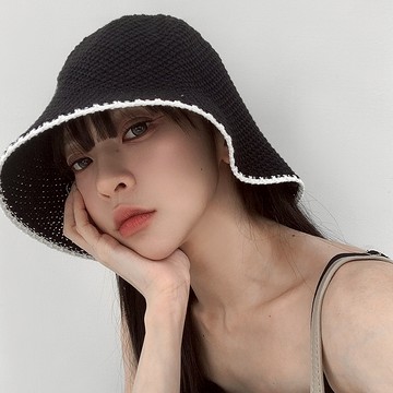 【Aa.chic熱賣商品】夏日高級滾邊漁夫帽(兩色).女帽/小香風/滾邊/高級/漁夫帽/夏日/搭配【C283162】