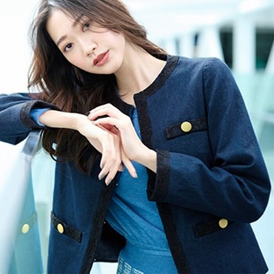 ノーカラーデニムジャケットの通販 3,398件の検索結果 | LINEショッピング