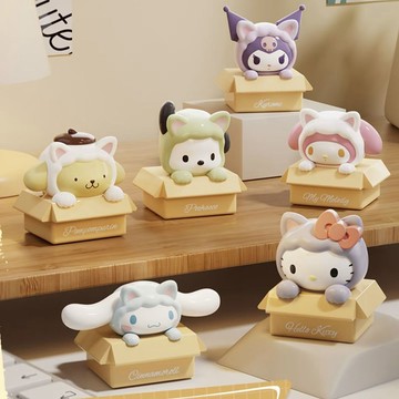 臺灣🌸解壓玩具 發洩庫洛米美樂蒂貓咪擺件三麗鷗萌粒公仔治癒系桌面擺件周邊玩偶禮物