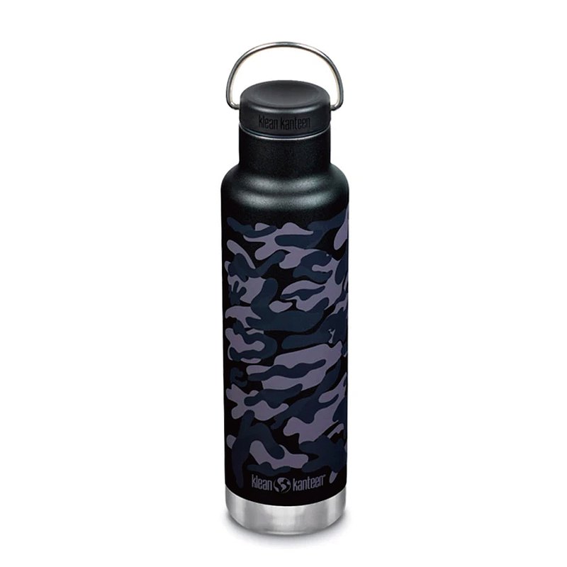 【klean kanteen】20盎司不鏽鋼保溫瓶(592ml)_黑色迷彩