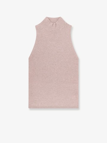 Ribbed cashmere blend top - BRUNELLO CUCINELLI - gender_Woman