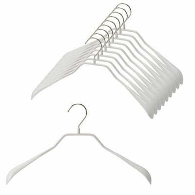 MAWA ドイツのすべらないマワハンガー レディースサイズ ボディフォーム 38L 10本組 ホワイト