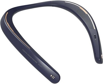 SHARP【日本代購】夏普 穿戴式頸帶無線 揚聲器 支持bluetoo -AN-SS1-藍色