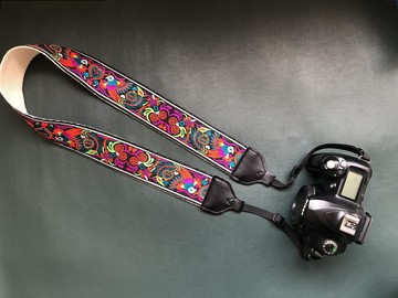 純手工原創刺繡5CM加寬通用相機背帶單反微單相機帶camera straps