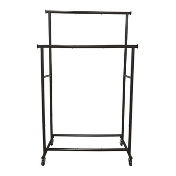 Steel Tycoon 鋼鐵力士 全鐵雙桿衣架 黑色 91x42x114-153(H)cm