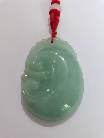 【JHK】天然翡翠大蘋果翡翠如意｜長約5公分