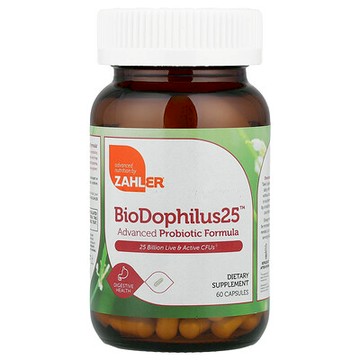 Zahler, BioDophilus25，高階益生菌配方，250 億 CFU，60 粒膠囊