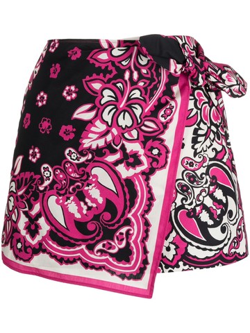 RED Valentino - bandana-print cotton skort - women - Cotton/Cotton - 40 - Pink