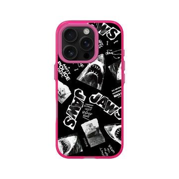 iPhone 16 Pro Clear 粉漾桃 - Jaws - 大白鯊 - 黑白圖案