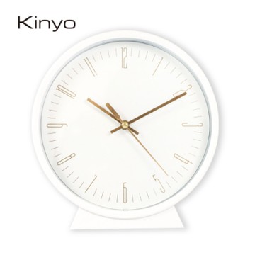 KINYO北歐風三合一桌掛鬧鐘(白)ACK7115W