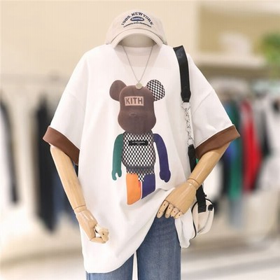 半袖tシャツ レディース ビッグtシャツ 白tシャツ 袖口 配色切替え ゆったり カットソー 半そでtシャツ ゆるカットソー 夏服 肌着 リゾート 通販 Lineポイント最大get Lineショッピング