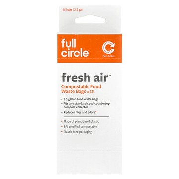 Full Circle, Fresh Air™，可降解廚餘專用袋，無香型，25 個
