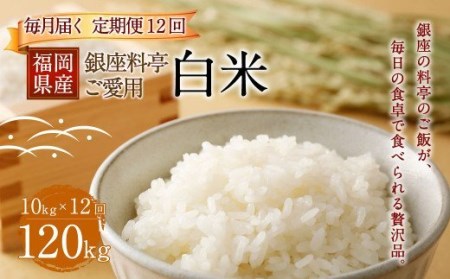 E17　 福岡県産 白米 10kg ×1袋 銀座の料亭ご愛用のお米