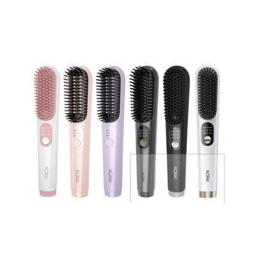 【sOlac】負離子無線直髮梳SGT-218 蘋粉