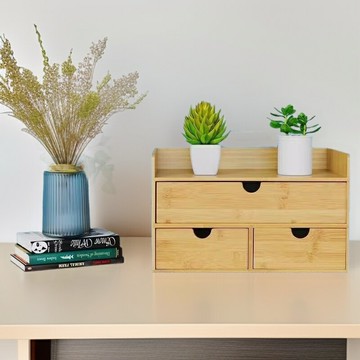 免運/公司貨 收納盒 首飾收納櫃 床頭柜新款竹木桌面抽屜式收納盒 化妝品梳妝臺簡約多層書桌收納柜 可開發票 全館五折 工廠現貨直銷 新品特價 z10304