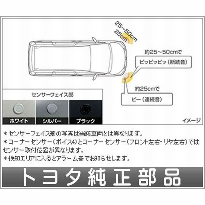 シエンタ コーナーセンサー用 フロントリヤ センサーキット のみ ブザーキット インジケーターは別売 トヨタ純正部品 通販 Lineポイント最大0 5 Get Lineショッピング