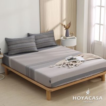 HOYACASA 60支天絲枕套床包三件組- 幻動摩卡(單人)