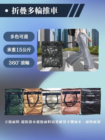 shinjindou加厚旅行袋(行李袋/拖拉袋/可折疊/多種顏色/承重15公斤/360旋轉萬象輪)