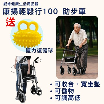 【3%點數回饋】Karma 輕鬆行100 EZ Walker100 帶輪助步車 公司貨 助行器 助行椅 復健使用 輔具補助