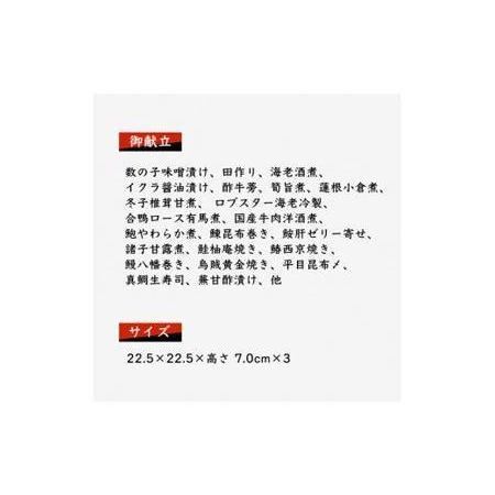 ふるさと納税 日本料理おせち2024 三段  4〜5人前 冷蔵　ザ・グランドパレス  12月31日お届け 徳島県徳島市