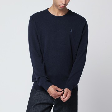 Navy blue wool sweater