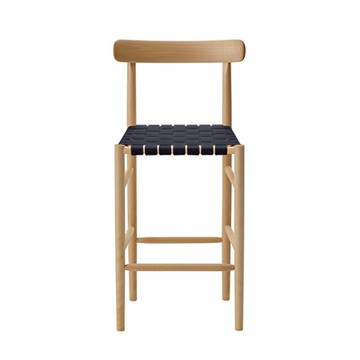 Lightwood 中島椅（楓木、黑織帶座面）