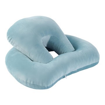 多功能鏤空柔軟舒適午睡枕  34 x 34 x 17cm  水藍色