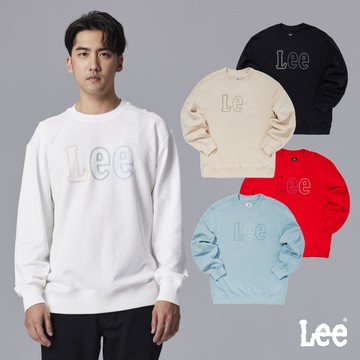 Lee 經典LOGO衛衣 大學T 男 LL220486 紅80Y 卡其97W 白K15 藍綠745