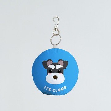 10cm圓形掛飾 垂耳/立耳雪納瑞插畫 包袋掛飾 底色可改